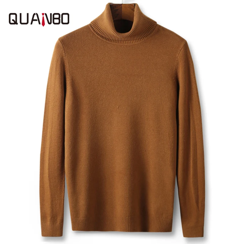 Men's Knitwear Turtleneck Sweater Jacket Korean Trends Sweater Men Autumn Winter Thicken Bottoming Shirt Solid Color Men's Wear