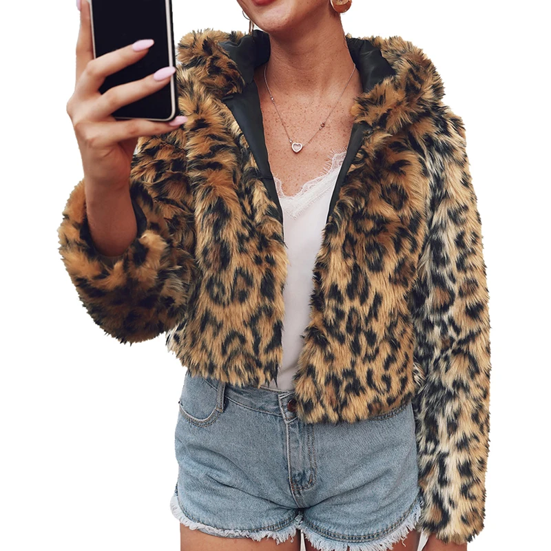 Style 5 Верхняя одежда с леопардовым принтом модная зимняя верхняя одежда женские теплые куртки с длинным рукавом сексуальное пальто с отворотом ветрозащитная куртка - Цвет: Style 5