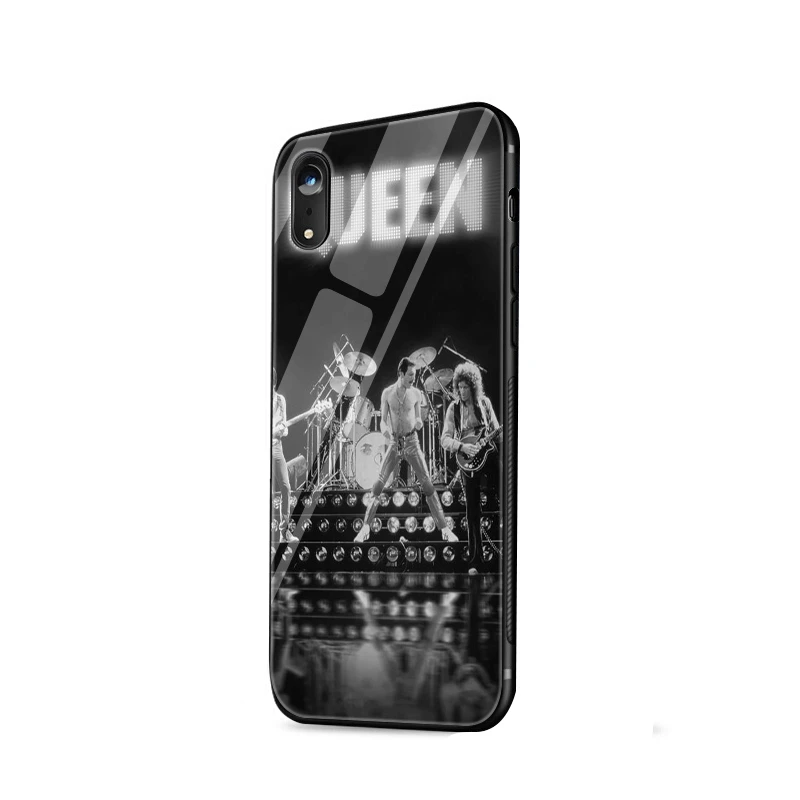 Стеклянный чехол для телефона из ТПУ стекла для iPhone 5 5S SE 6 6S 7 8 Plus iPhone 11 Pro XR X XS максимальный чехол queen Rock Group - Цвет: G4