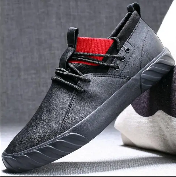 autumn new fashion street cool men lace up leather casual shoes man trend shoes man loafers