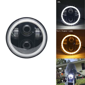 

For Harley LED Headlight Kit 5.75 Inch Round Headlamp LED Auxiliary Lamps DRL & Turn Signal Light for Harley Projector