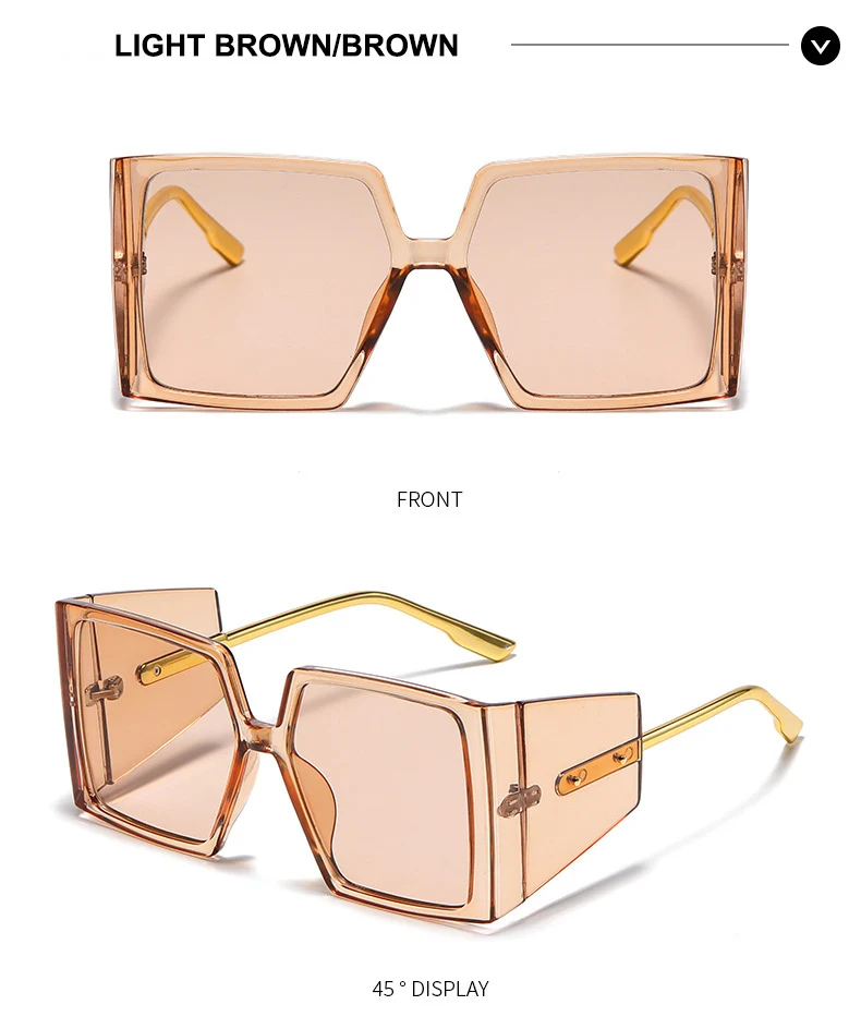 oversized square sunglasses OEC CPO Vintage Punk Square Sunglasses Women Brand Oversized Steampunk Sun Glasses For Men Retro UV400 Oculos Lunette De Soleil big black sunglasses