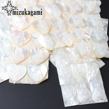 

1pcs/lot 20mm Fashion Jewelry Natural White Freshwater Shell Hand-Carved Virgin Mary Angel For DIY Jewelr Finding Beads