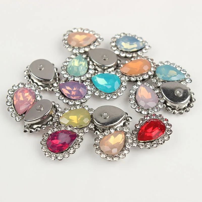 Mix color OpalSilver Коготь чашки Стразы смешанные цвета сияющие кристаллы стеклянные камни отделка Золотая основа не горячей фиксации пришить стразы для одежды - Цвет: Mix color OpalSilver