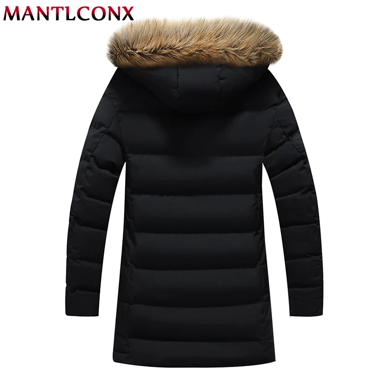 MANTLCONX, 7XL, 8XL, Длинные парки, мужская зимняя куртка с капюшоном, пальто, мужская верхняя одежда, зимняя мужская повседневная теплая парка, модная мужская куртка