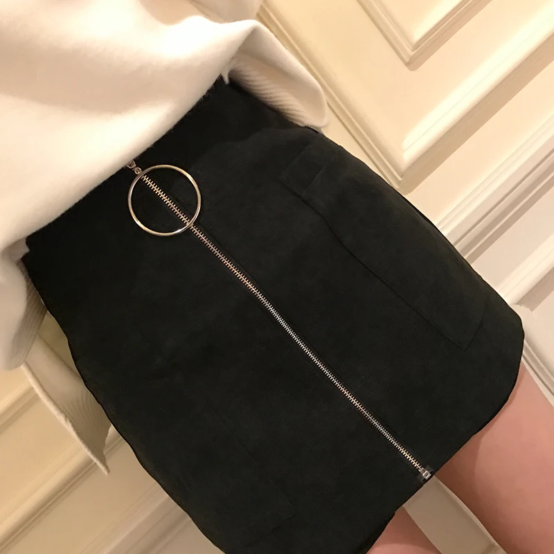 2017 Women Shorts Wide Leg Womens Cotton Blends Shorts High Waist Front Zipper Shorts with Pockets Sexy Mini Shorts Skirt