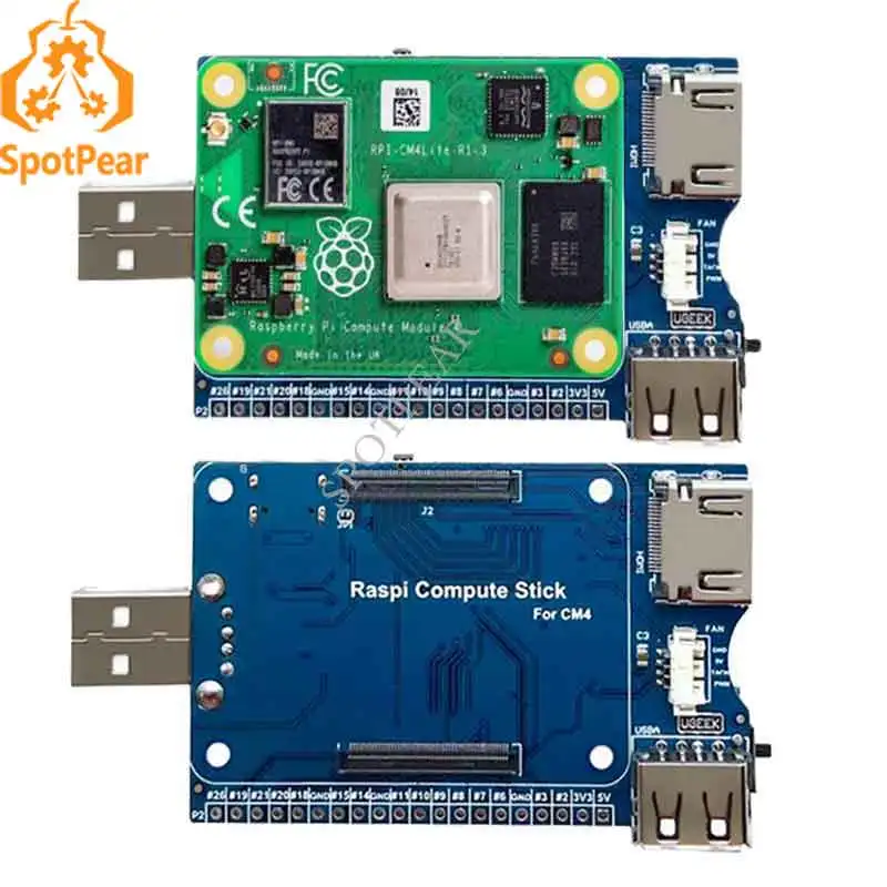 

Модуль компьютера Raspberry Pi 4 CM4, основная плата ввода-вывода, инструмент для программирования