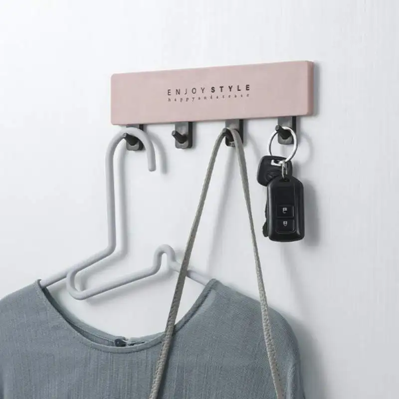 Самоклеящаяся настенная вешалка для одежды для ванной комнаты, крючок для ключей, держатель для шляп, полотенец, декоративный крючок для сумок
