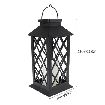 

Outdoor Solar Garden Swing Candle Wind Light Creative Yellow Flash Plastic Palace Light LED Electronic Candle Hanging Light Q0KF