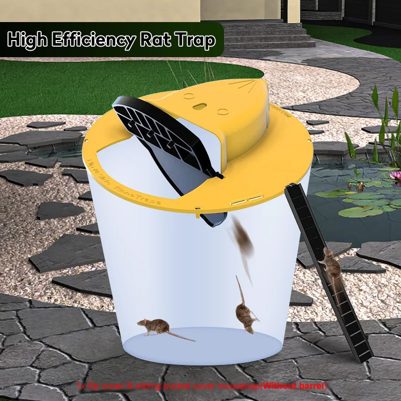 Seau Piège à Souris, Piège à Rats et Attrape Souris Flip Slide Bucket Lid,  Pièges à Souris Réutilisables, Mouse Trap Intelligen A52 - Cdiscount Jardin