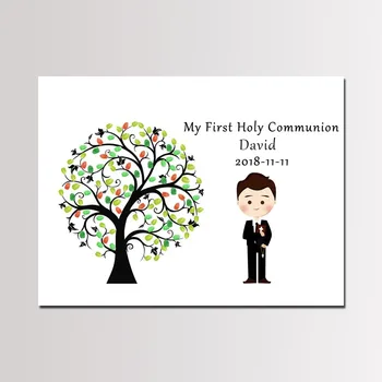 

Birthday Party Signature Guest Books Fingerprint Sign Fingerprint Tree Baby Shower Guest Book Baptism DIY Fingerprint Painting