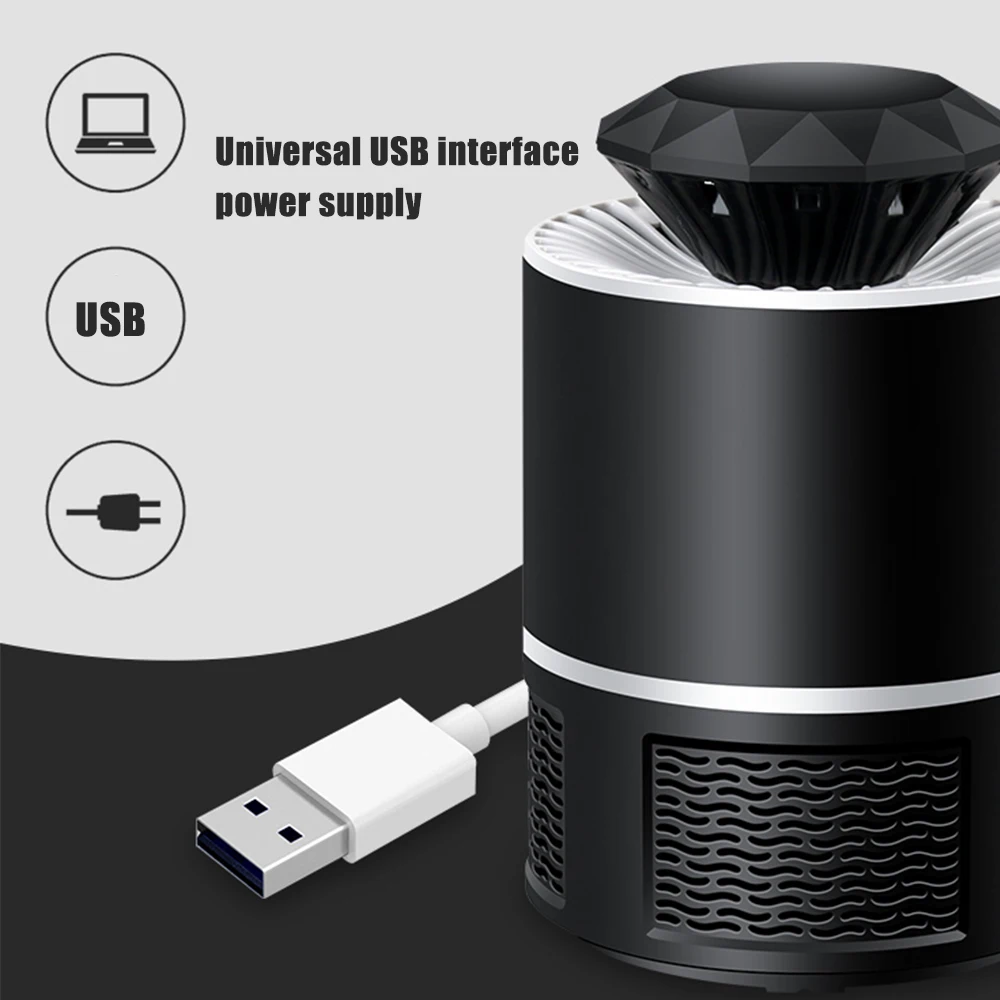 Алмазный светильник от комаров, USB, отпугиватель, светодиодный, летающие насекомые, убийца, домашний, бесшумный
