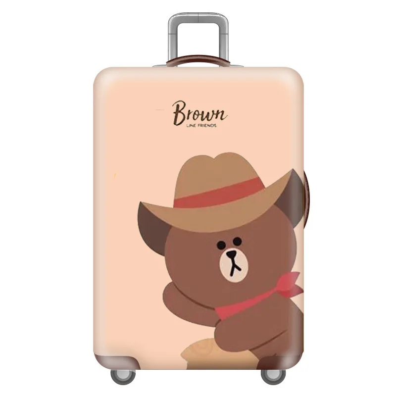 Мультяшный Дорожный Чехол для чемодана, эластичные Защитные чехлы для 18-32 дюймов, пылезащитный чехол для тележки, аксессуары для путешествий - Цвет: I   Luggage cover