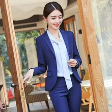 #Special Offers Professional women's suits pants suit 2019 spring and autumn new solid color full-sleeve blazer Women's slim trousers two-piece #Special Offers Professional women's suits pants suit 2019 spring and autumn new solid color full-sleeve blazer Women's slim trousers two-piece