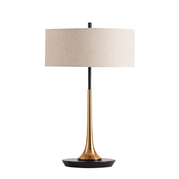 Simple fashion style black cloth table lamp