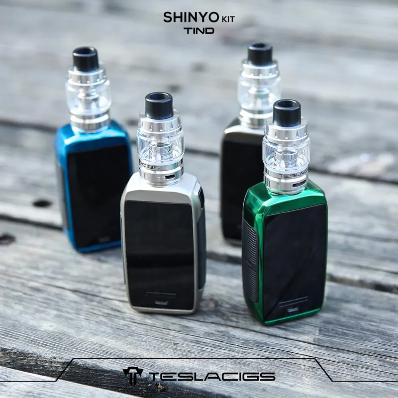 TeslaCigs Shinyo 213 Вт TC комплект Tesla коробка мод TFT экран и 4 5 мл Tind танк электронная