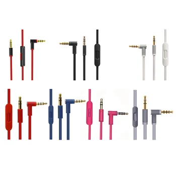 

3.5mm Earphone Audio Cable Stereo Aux Cable Wire Control Headphone Right Angle Aux Cord Wire