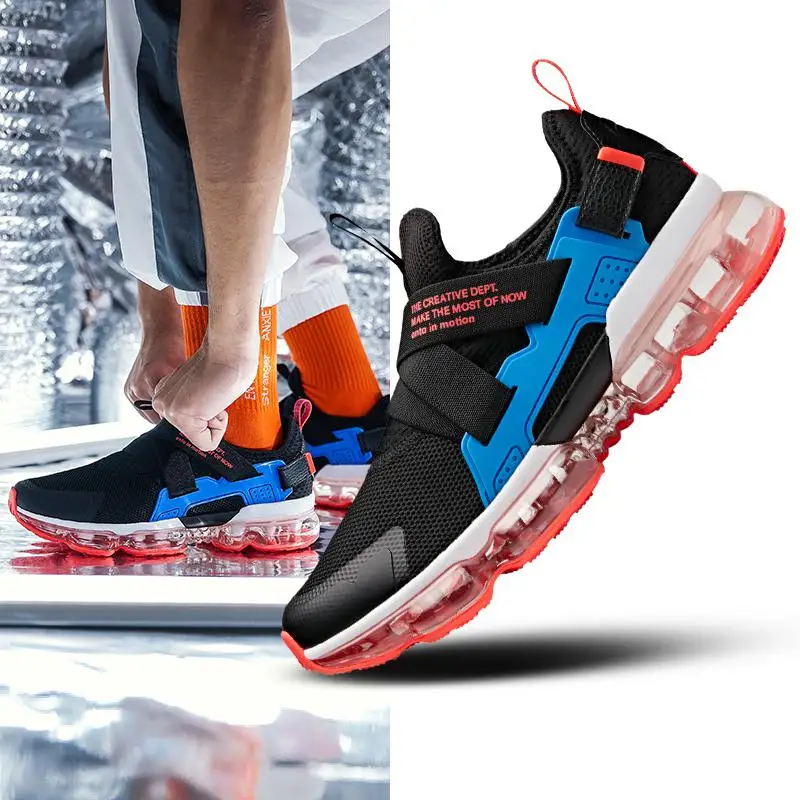 Мужские кроссовки, новинка, с воздушной подушкой, zapatillas hombre, удобная мужская спортивная обувь, кроссовки - Цвет: Синий