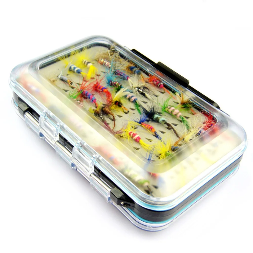 

64Pcs/Box Insects Flies Fly Fishing Lures Bait High Carbon Steel Hook Fish Tackle With Super Sharpened Crank Hook Perfect Decoy