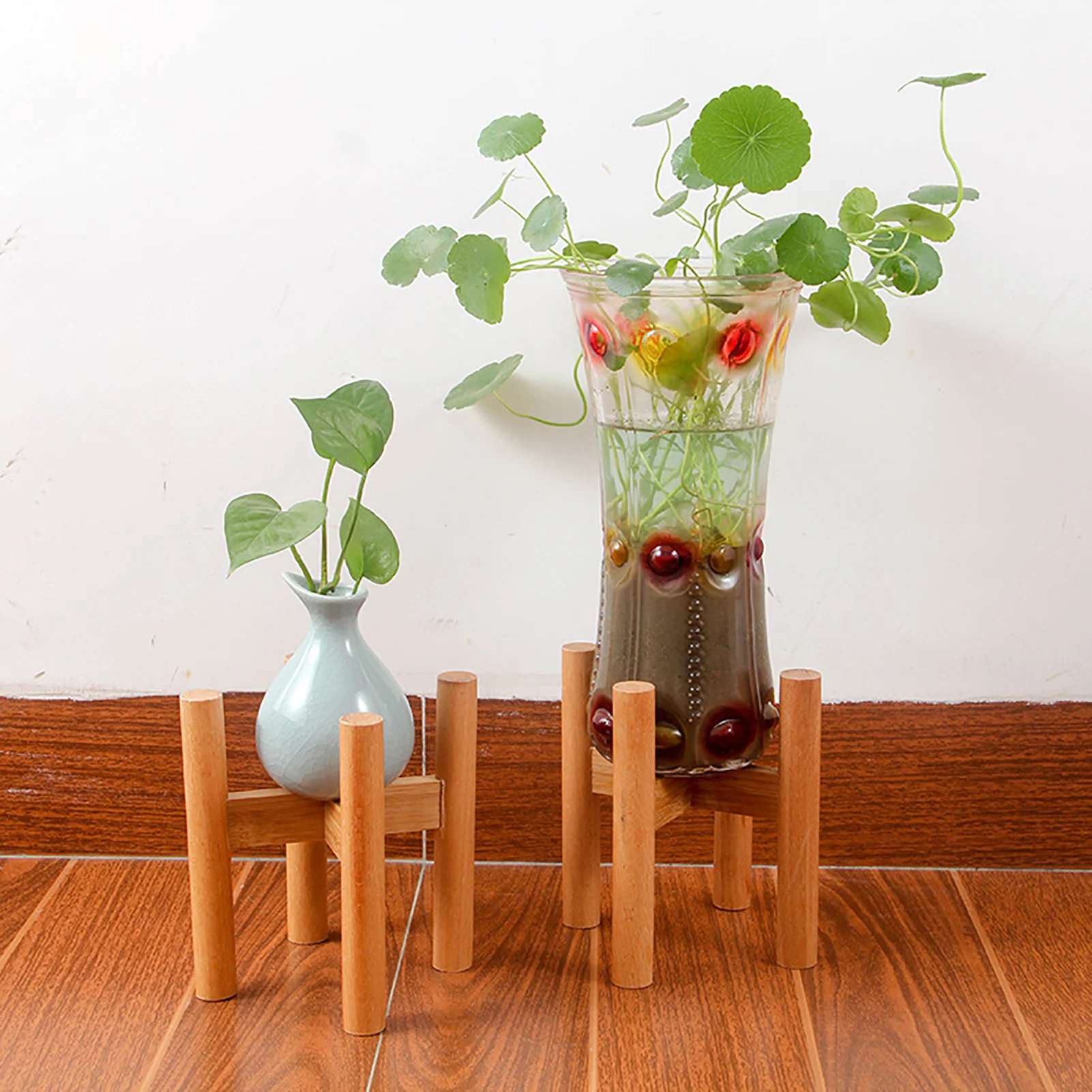 

Plant Holder Stand Rack Yard Garden Patio Balcony Shelves Balcony Flower Rack Fashionable Natural Plant Pot