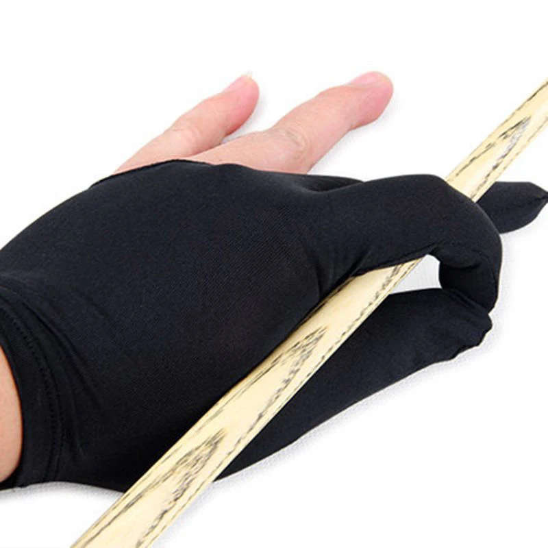 2Pcs 3 Fingers Billiard Glove Spandex Billiards Shooters Gloves Men