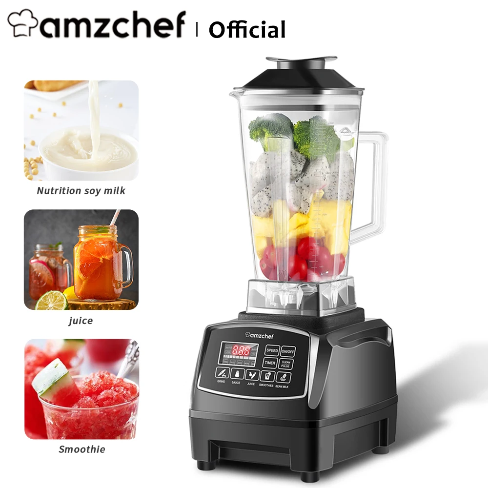 Amzchef Ms705 Blender Smoothie Maker 1500w Pure Copper Motor 2l