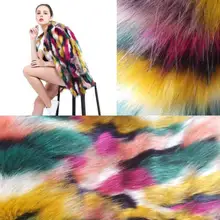 Длинный ворс искусственный плюш Лисий искусственный мех цветная ткань для пальто воротник и Сумка Обувь Домашний текстиль Одежда игрушки ремесла Шитье