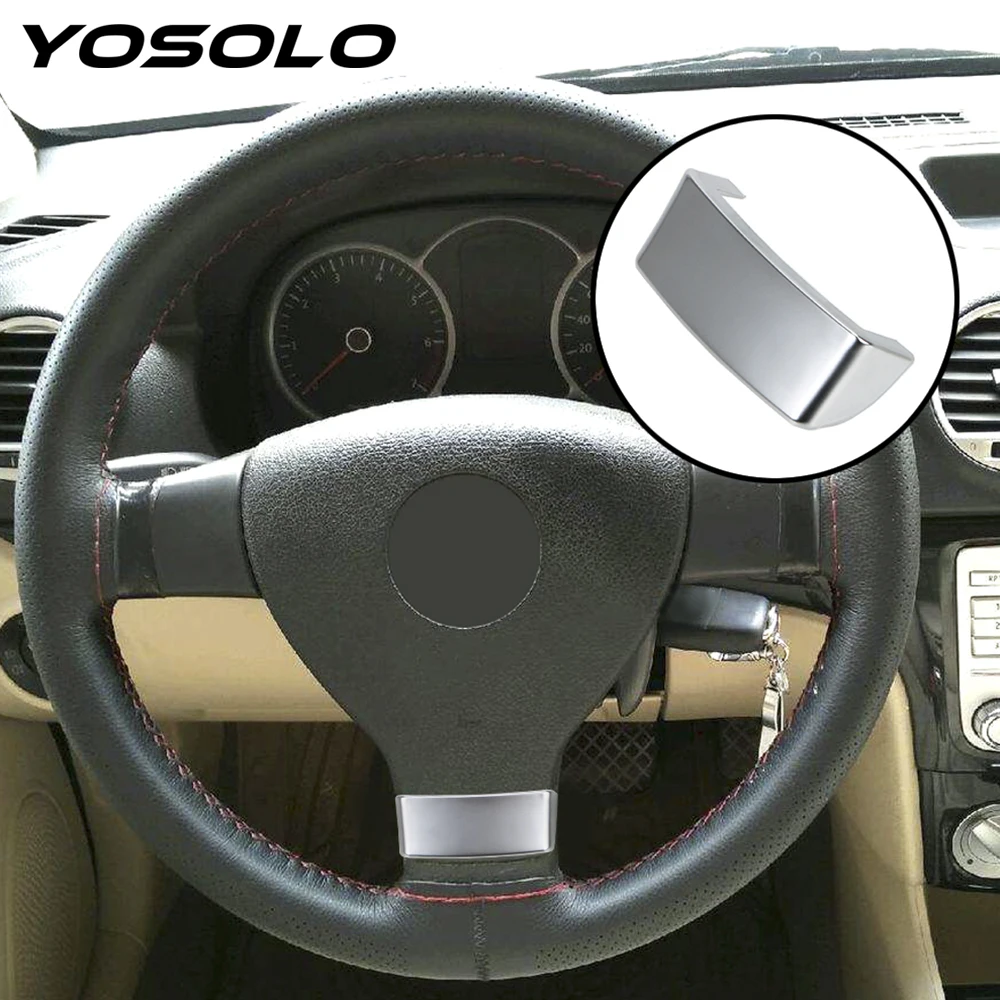 Хромированная Эмблема для автомобильного рулевого колеса Обложка с блестками