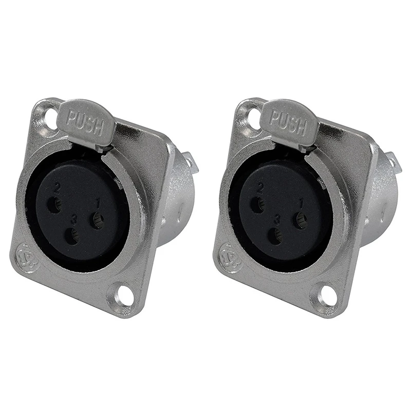 8 шт. в упаковке XLR Jack 3 Pin-panel Mount Jack серии D: 4 шт. женский размер XLR-F и 4 шт. мужской размер XLR-M