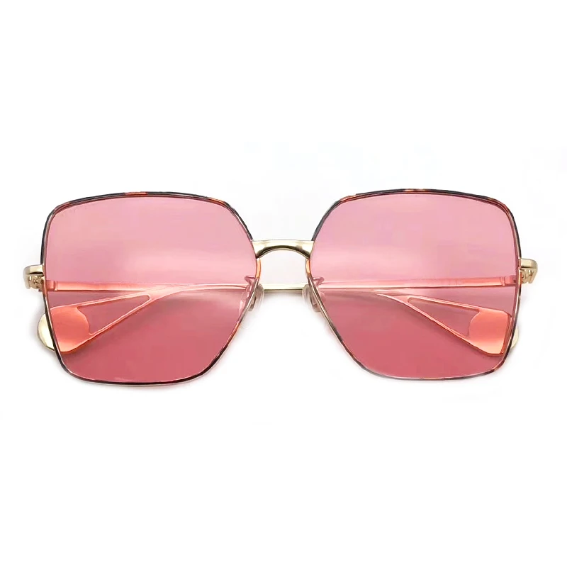 No3 Sunglasses Ретро солнцезащитные очки с квадратными линзами с Для женщин Мода Высокое качество сплава кадр очки UV400 Марка негабаритных очки дизайнерские солнцезащитные очки - Цвет линз: No3 Sunglasses