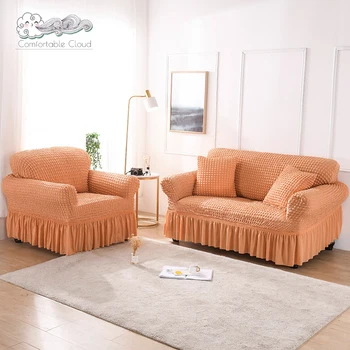 

Elastic Sofa Cover For Living Room Soild Color Stretch Slipcovers Universal Couch Case All-inclusive Non-slip Couch Cover