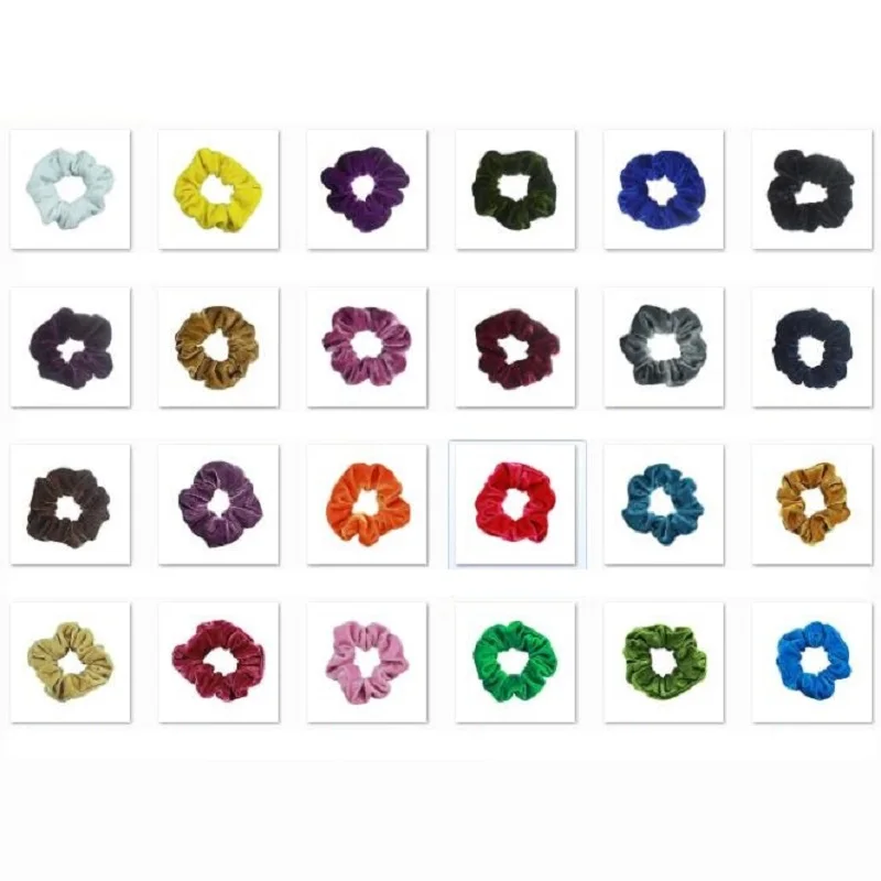 

Women Hair Scrunchies Velvet Elastic Lady Hair Headwear Ribbon Elastic Hair Band Girls Gum for Hair Accessories Free shipping