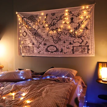 

Nordic Style Wall Tapestry Aesthetic Bedroom Large White Tapestry Map Simple Dorm Room Decoracion Pared House Decoration EB50GT