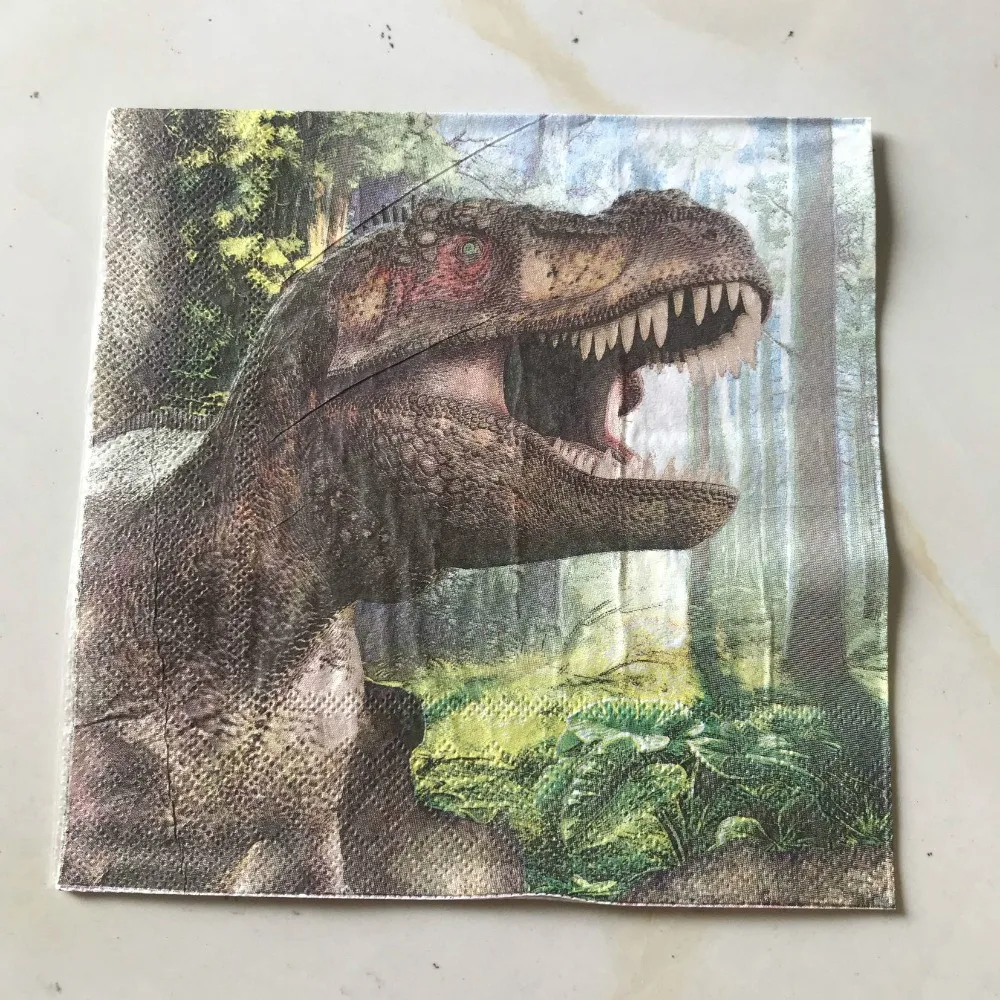 10 шт. любовь животное собака кошка динозавр сова корова салфетка для декупажа