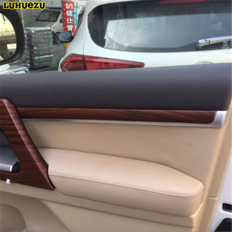 Luhuezu ABS живопись интерьерная дверь Молдинг Стайлинг крышка для Toyota Land Cruiser V8 200 LC200
