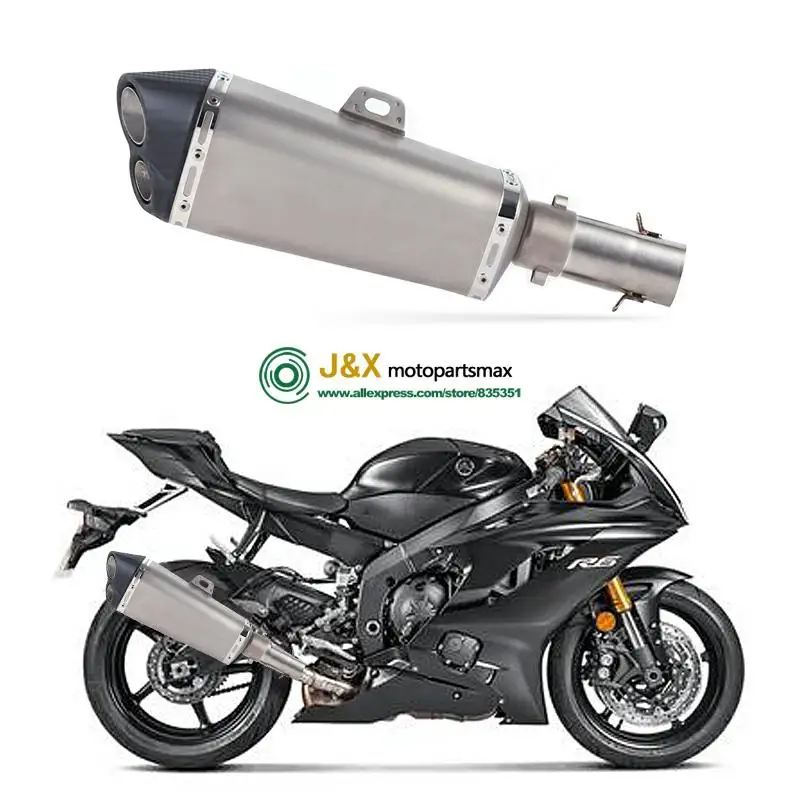 Мотоциклетная полная система глушитель Escape slip on для Yamaha R6 YZF-R6 2006- средняя Соединительная труба с DB-KILLER