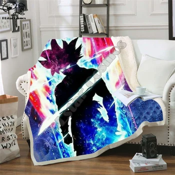 

Anime Dragon Ball 3D Printed Sherpa Blanket Couch Quilt Cover Travel Bedding Outlet Velvet Plush Fleece Blanket Bedspre style-15