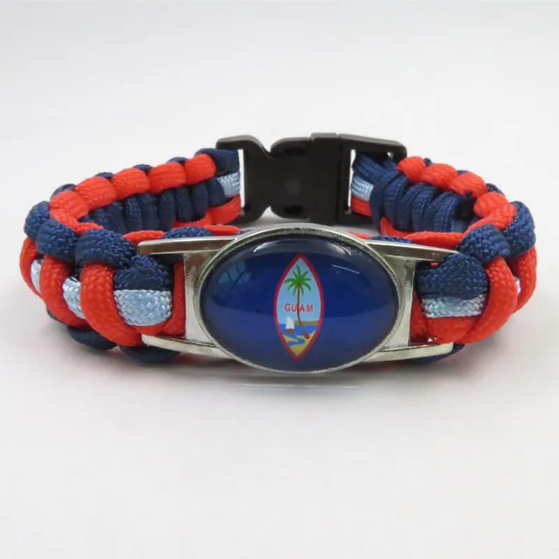 Бесконечная любовь Гуам деревенский браслет ручной работы Гуам веревочный браслет Мода Гуам браслет флаг Гуама браслет