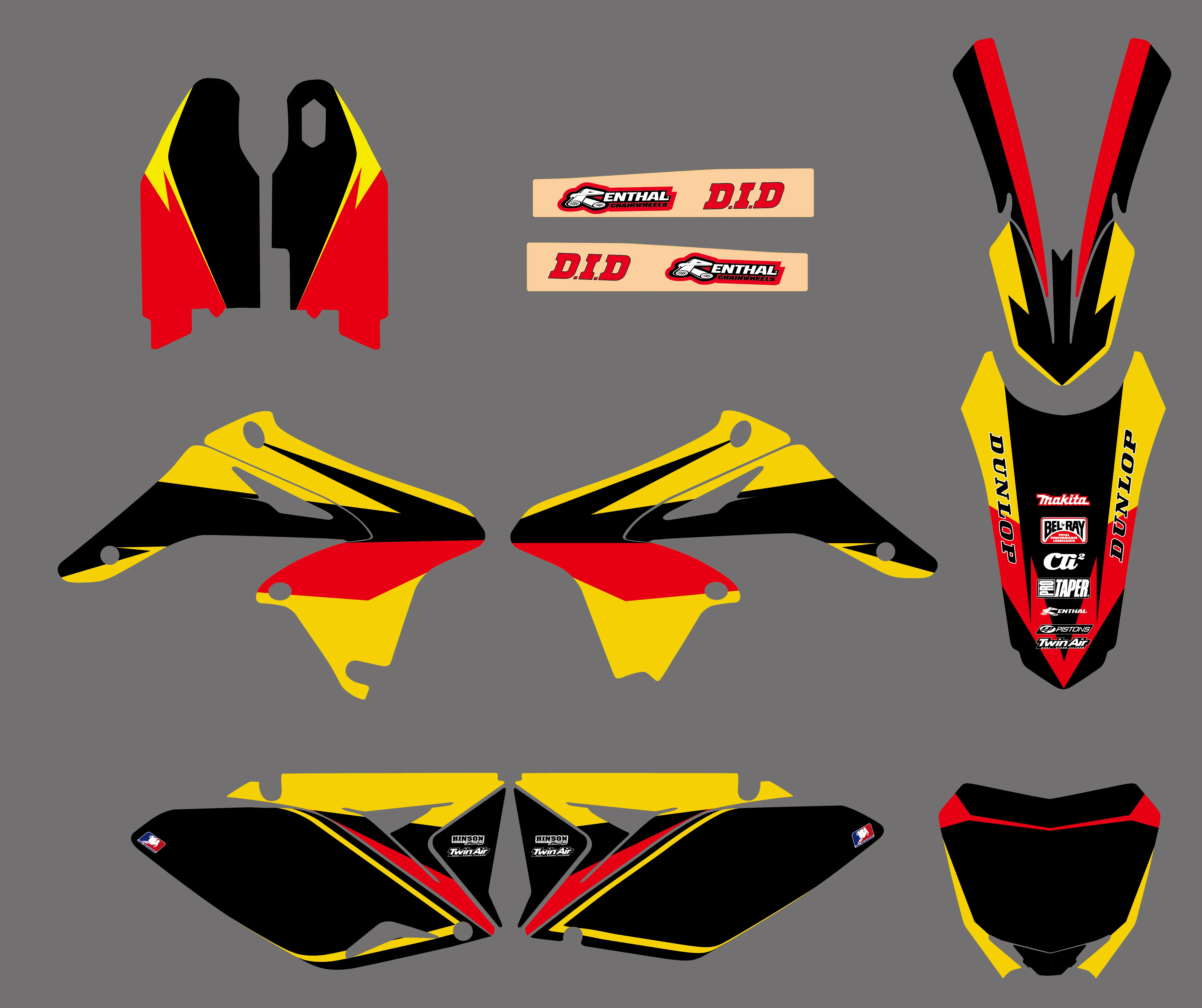 Графический Набор наклеек для мотоцикла Suzuki RMZ250 RMZ 250 2010 2015 2016 2017 2018 Pit Dirt Bike