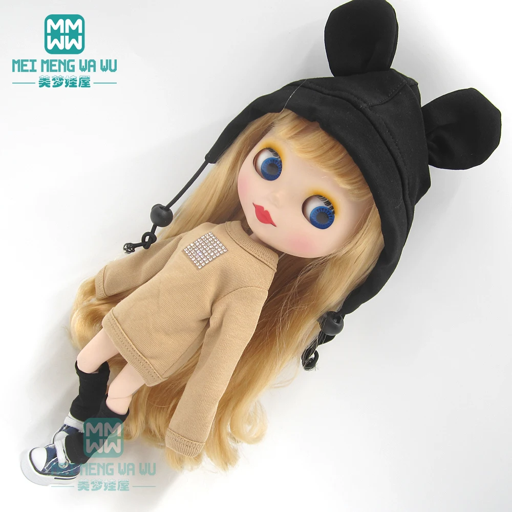 1 шт., одежда Blyth doll, модные толстовки, бини, бахилы для обуви, кроссовки для Blyth Azone кукла 1/6, рождественский подарок