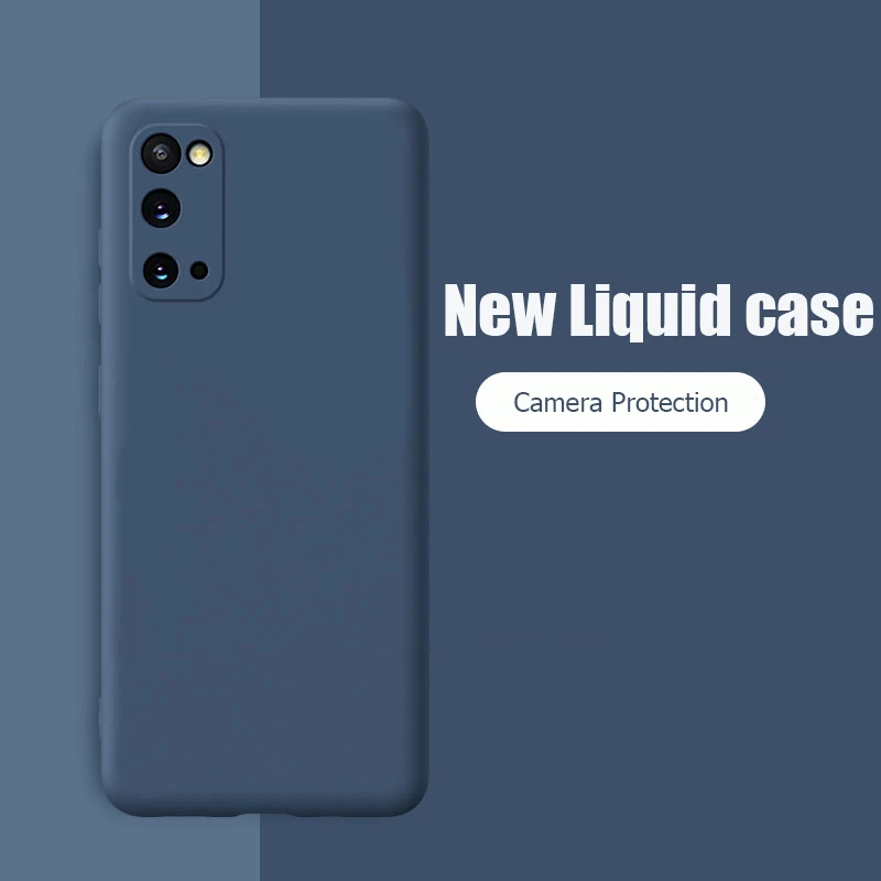 Для Samsung Galaxy S20 чехол из жидкого силикона мягкий защитая крышка для Plus Ultra