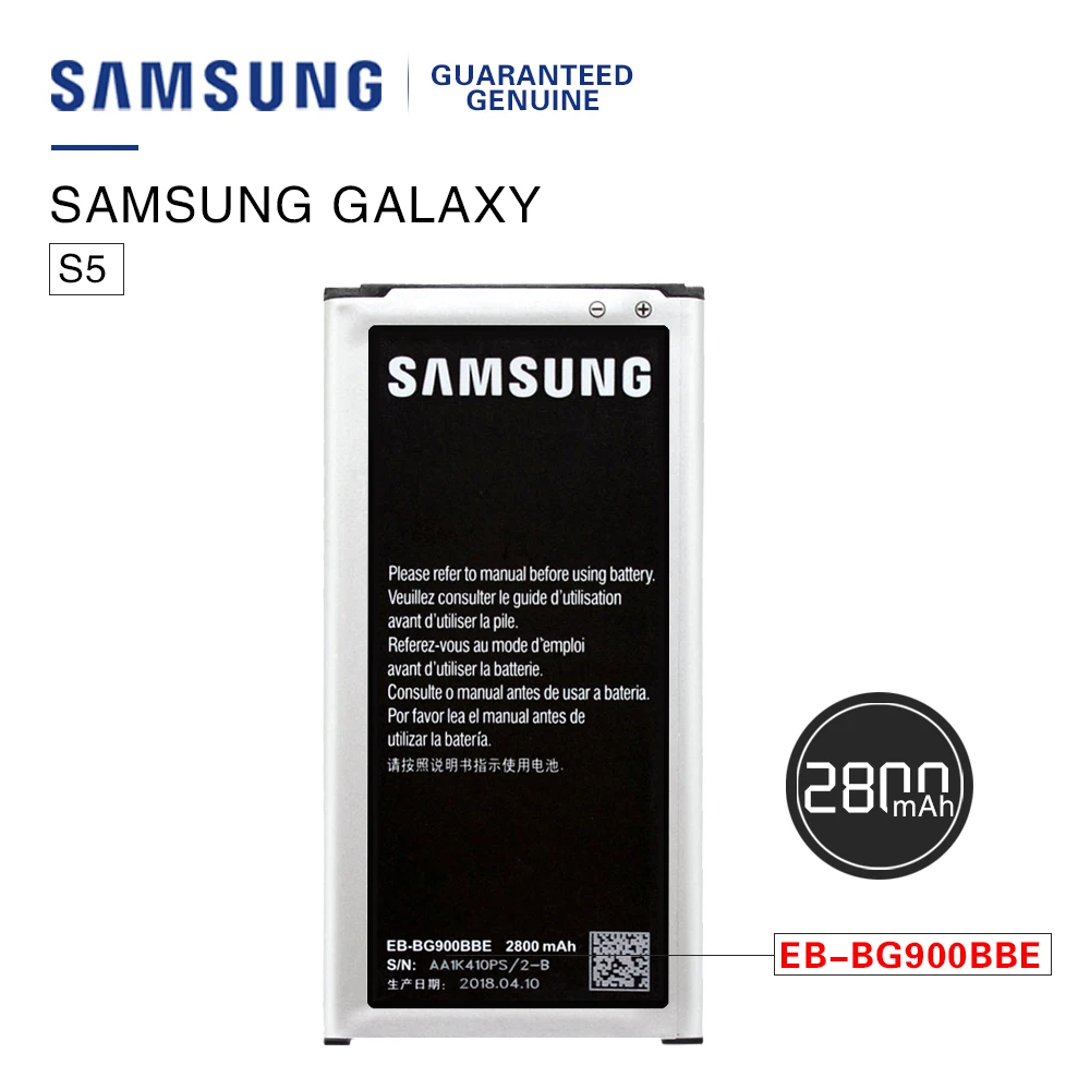 Samsung EB-BG900BBE Батарея для samsung S5 G900S G900F G900M G9008V 9006V 9008W 9006W G900FD NFC EB-BG900BBU Batteria