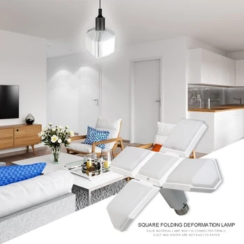 

35W LED E27 Folding Lamp High Brightness Four-Blade Home Warehouse Ceiling Light Sleeping Light Bedroom Bedside Table Lamp