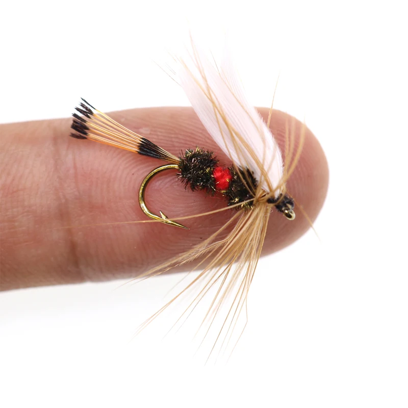 Vampfly 10pcs/pack #10 Fly Fishing Lure Royal Coachman Dry Flies For Trout Greyling Char Fishing Bait Lure