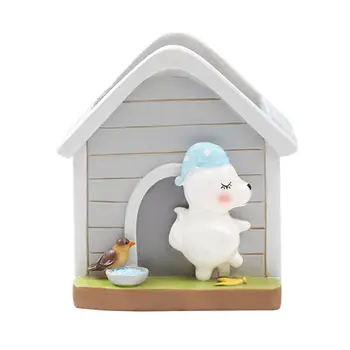 

1PC Cartoon Flowerpot Decor Micro Landscape Flowerpot Crafts Funny Dog House Flowerpot Decor For Home Hotel Cafe Office