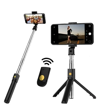

Wireless Bluetooth Remote Control Selfie Stick for IOS Android Foldable Handheld Monopod Shutter Remote Extendable Mini Tripod