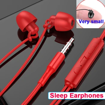 

3.5mm type-c Sleeping Earphone Soft Silicone Headset With Mic Noise Cancelling Headphone For Xiaomi huawei iphone6 5 4 s