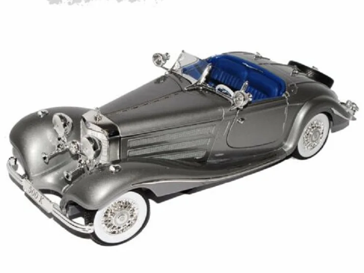 Maisto 1:18 Benz 500K Тип Specialroadst литой модельный автомобиль в коробке - Цвет: Серый