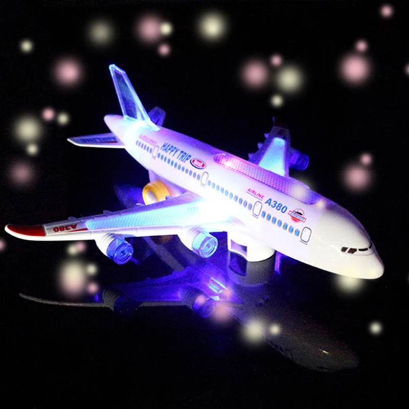 Дети Plane Самолет игрушка электрическая музыка свет автоматический руль самолет пассажирский самолет модель самолета ребенок открытый игрушки игры