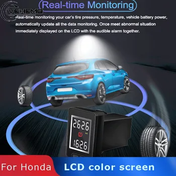 

Vehemo Tire Pressure Monitoring System Car Digital Vehicles 4PCS Sensor TPMS Explosion Proof Solar Energy Windshield For Honda